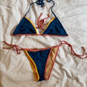 J. Crew Playa Triangle Bikini Top L, Bottom S S